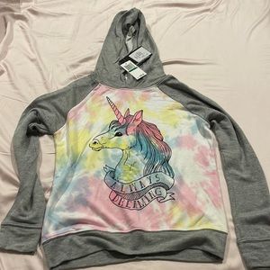 Flowers by Zoe girls unicorn hooded sweatshirt